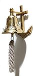 Nautical Brass Ship Bell Solid Brass W/mounting Bracket and Anchor Gift