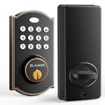 ELAMOR M19 Keyless Entry Door Lock with Keypad - Electronic Deadbolt Lock with 2 Keys - Smart Lock for Front Door - Auto Lock - Easy Installation - Ideal for Home & Apartment's Entry Door Locks