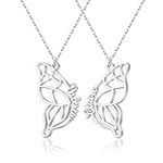 2 Pcs Butterfly Name Necklace Perso