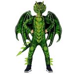 Morph Green Dragon Costumes for Kids Dragon Costume for Boys Halloween Costume For Boys Medium