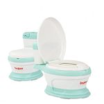 Baybee Gusto Western Toilet Potty Seat for Kids, Baby Potty Training Seat Chair with Closing Lid, Cushion Seat & Removable Tray | Kids Toilet Seat | Potty Seat for 1-3 Year Child (Gusto Green)