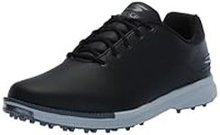 Skechers Men's Tempo Spikeless Waterproof Lightweight Golf Shoe Sneaker, Black/Grey, 10.5 Wide