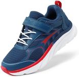 DREAM PAIRS Boys Girls Sneakers Kids Tennis Running Shoes EZ-ONs EZ-Plays Athletic Sport Gym Lightweight Breathable Shoes,Size 1 Little Kid,Navy/Red,SDRS2326K