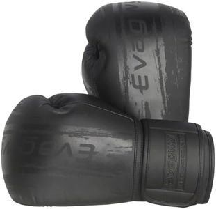 EVAGWY Boxing Gloves for Men and Women，Pro Training Sparring，Suitable for Boxing Kickboxing MMA Fighting，Adult Heavy Punching Bag Gloves，Workout Gloves for Boxing，Muay Thai (Black, 10OZ)