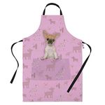 Chihuahua Gifts for Dog Lovers Owners - Cooking Baking Aprons - Kitchen Apron Gift for Women Men Bakers and Cooks Pink