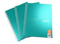 Silvine Luxpad Metallic A4+ FSC Wirebound Notebook - Lined (200 Pages) Pack of 3