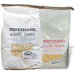 Weisenberger Mills Southern 1 - 2lb Yellow Grits and 1 - 2lb White Grits Non Gmo - A Ky Proud Product 2lb ea Pkg 2 Packs