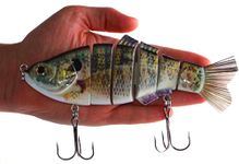 Real Fish 8" Spring Shad Swimbait bass Lures Glide Bait Bluegill swimbait Fishing Swim baits (8" Bream Bluegill)