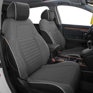 EKR CRV Car Seat Covers Custom Fit for Honda CRV 2012 2013 2014 (Not for LX) Leather Truck Seat Cover for SUV Full Set,Waterproof Car Seat Cushion, Faux Leather (Black/Gray)