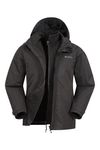 Mountain Warehouse Fell II Mens 3 in 1 Jacket - Water Resistant Black X-Large