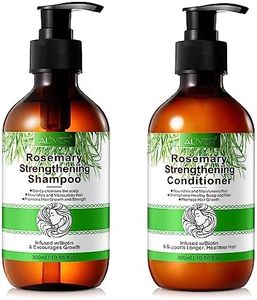 Rosemary Shampoo and Conditioner Set, Hair Growth Rosemary Shampoo and Conditioner Against Hair Loss Nourishes Scalp, Biotin Rosemary Oil Shampoo and Conditioner for Women and Men, Sulfate Free