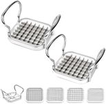 Puntarelle Cutter, French Fry Cutter for Potatoes with 5 Interchangeable Blades, Stainless Steel Potato Cutter for Fries, Manual Fry Cutter & Potato Slicer for Vegetables and French Fries (2)