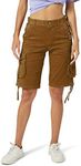 OCHENTA Womens Cargo Shorts with Multi Pockets, Stretch Bermuda Summer Casual Hiking Shorts Women Coffee 14