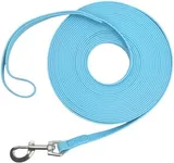 Waterproof Long Leash Durable Dog Recall Training Lead Great for Outdoor Hiking, Training, Yard, Beach and Swimming (Sky Blue, 50ft)