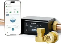 Frizzlife LP365 Smart Water Monitor and Automatic Shutoff - 0.01GPM Ultrasonic Micro Leak Detection, APP Wi-Fi Remote Control, Real-Time Flow/Temp Monitoring, for 1-1/4-Inch Diameter Pipe