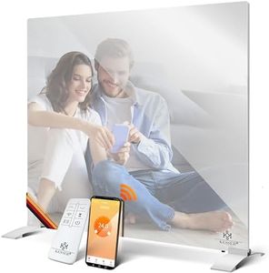 KESSER® Riscaldamento a Infrarossi 400W, Riscaldamento a Specchio a Risparmio Energetico, 2in1 a Pavimento e a Parete con Rilevamento Finestra Aperta + Telecomando e Controllo App