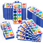 Shuttle Art 12 Colors Watercolor Paint Set Bulk, Pack of 30, Watercolor Paint Set with Paint Brushes for Kids and Adults, Washable Paint for Classroom, Parties, Kindergarten and Art Activities
