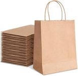 Aakriti Gift Bags Paper Gift Bags Brown Paper Bags with Handles Bulk Wedding Party Favor Bags, Kraft Grocery Shopping Bags, Retail Merchandise Bags (8.5"x4.5"x11" INCH, PACK OF 25 PCS)