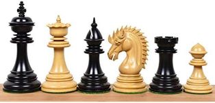 RoyalChessMall -4.4" Dragon Luxury Staunton Chess Pieces Only Set - Triple Weighted - Ebony Wood…