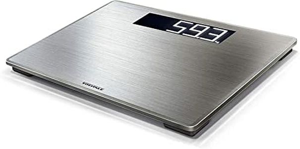 Soehnle 63867 Style Sense Safe 300 Stainless Steel Bathroom Scale, Digital Scale with Large Weighing Surface, Weighs up to 180 kg, Electronic Scale with Extra Large Illuminated Display (Color: Silver)