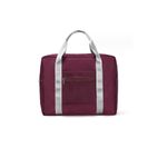 Folding Travel Duffel Bag Travel Single Shoulder Bag Portable Luggage Clothes Finishing Storage Bag Large Capacity Storage Tote Bag Perfect for Plane Travel (Wine Red)