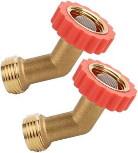 Watflow 45 Degree Lead-Free Brass Hose Saver, Hose Protector, Garden Hose Connector,45 Degree Hose Fitting, Water Hose Saver, 2 Pcs