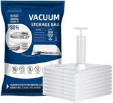 Pack of 5 Vacuum Storage Bags (5 Jumbo) with Free HandPump, Compression Bags Perfect for Clothes Duvets and Travel best vacuum sealer bags