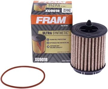 FRAM Ultra Synthetic Automotive Replacement Oil Filter, Designed for Synthetic Oil Changes Lasting up to 20k Miles, XG9018 (Pack of 1)