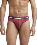 Jockey Men's Cotton Briefs (Pack of 1) (US49-0105-REDML_Red Melange_M_Red Melange_M)