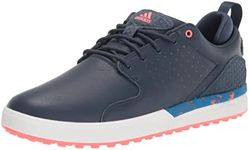 adidas Men's FLOPSHOT Spikeless Golf Shoes, Crew Navy/Blue Rush/Turbo, 10.5