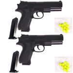 Hand Gun Toy Pack of 2 BB Bullets 24 PCS Pistol Gun Toy Mouser Gun Toy Years + 2 5 10 Age Revolver Gun Toy Birthday Gift Plastic Toy Gun