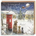 Hunts England Auntie And Uncle Stunning Luxury Artistic Christmas Card - To A Very Special Auntie & Uncle - Magical Christmas - Milo's Gallery Collection