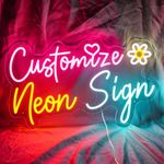 Customized Name or Message on Personalized LED Neon Sign Neon Sign Board Plate Alphabet Letters for Bar Decoration, Bedroom, Cafe, or Birthday Gift An Inventive Home Accent or Present Idea