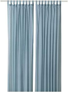 IKEA Modish Sheer Curtains 1 Pair (Blue) (140x300 cm) (55x118) - Sold by Bunnings Home, 505.060.16, Multicolour