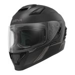 Sena Stryker Full Face Bluetooth Helmet w/Sound by Harman Kardon Dual Visor Helmet with Integrated Mesh Intercom System / MP3 / Voice Dial (Matte Black, L)