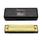 Phenovo Favorite Blues Harp Blues Harmonica Professional Instruments with Case Cloth