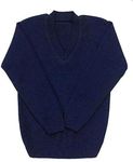 MAHESH GARMENTS School Uniform and Casuel Full Sleeves V Neck Sweater for Boy's and Girl's (13 to 14 Years, Navy Blue)