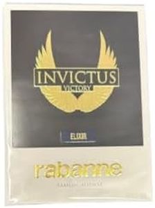Rabanne Invictus Victory Elixir Parfum for Men - Long Lasting Intense Amber Woody Spicy Men's Perfume with Cardamom, Lavender & Vanilla - Trophy Bottle French Fragrance Spray, 3.4 oz