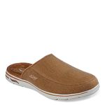 Skechers Men's Arch FIT Lounge Slipper, Wheat Textile, 7 UK