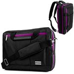 Vangoddy El Prado Hybrid 2 in 1 Backpack/Messenger and Notebook Carrying Case Shoulder Bag for Laptop, Purple, Small(8.9-Inch-12-Inch)