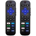 [Pack of 2] Universal Remote Control for Ro-ku TV, Replacement Remote Compatible with Sharp Ro-ku TV/Hisense Ro-ku/TCL Ro-ku/RCA Ro-ku, Ro-ku Remote with 8 Shortcut Buttons