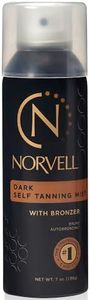 Norvell Professional Sunless Self Tanning Mist - Airbrush Spray Solution with Bronzer for Instant Sun Kissed Glow, 7 fl.oz.