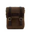 Trip Machine Company Leather Tank Bag, Handmade, Classic Tank Bag, Universal Fitting for All The Bikes - Tobacco Brown