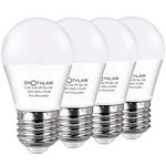 Brothlaw 25 Watt Equivalent Light Bulbs, A15 LED Bulb 3W E26 Base 2700K Warm White Low watt Light Bulbs,Nightstand Light Bulb, Table Lamp Bulb, 4 Pack