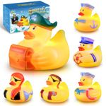 Light Up Baby Bath Toys, vicia Rubber Ducks Bath Toys for Toddlers 1-3, Floating Pool Toys Sand Toys for Boys Grils, Pirate Bath Toys for Kids 3-5 Beach Toys for 1 2 3 4 Year Old Girls Boys Grils