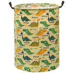 Haundry Kids Laundry Hamper Basket, Collapsible Round Toy Storage Bin for Kids Room Decor, Boys Hamper Organizer, Nursery Hamper for Bedroom,Gift Baskets, Dinosaur