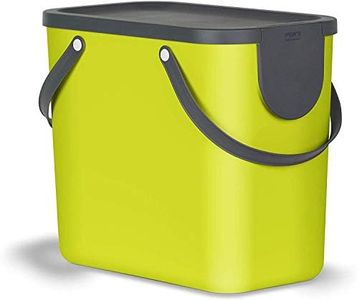 Rotho, Albula, Waste Separation System 25l for The Kitchen, Plastic (PP) BPA-Free, Green/Anthracite, 25l (40,0 x 23,5 x 34,0 cm)