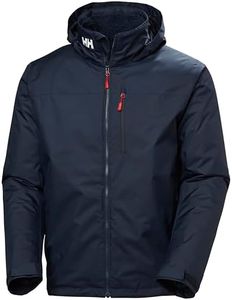 Helly-Hansen Crew Hooded Midlayer 2.0 Waterproof Jackets for Men with Insulated Windproof Sailing Fabric and Packable Hood, 597 Navy, Large