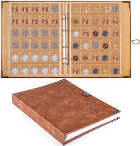 Ettonsun Coin Collection Book Holders for Collectors 2024, 600 Pockets Coin Organizer Sleeves Coin Album, Coin Protectors Binder Stamp Collection Supplies Penny Half Dollar Coin Holder Display Storage