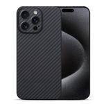 Ultra Thin Aramid Carbon Fiber Case for Apple iPhone 15 pro max, Camera Full Cover Protection (for iphon15 pro max) Black